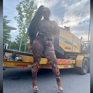 Stylish Mesh Jumpsuit